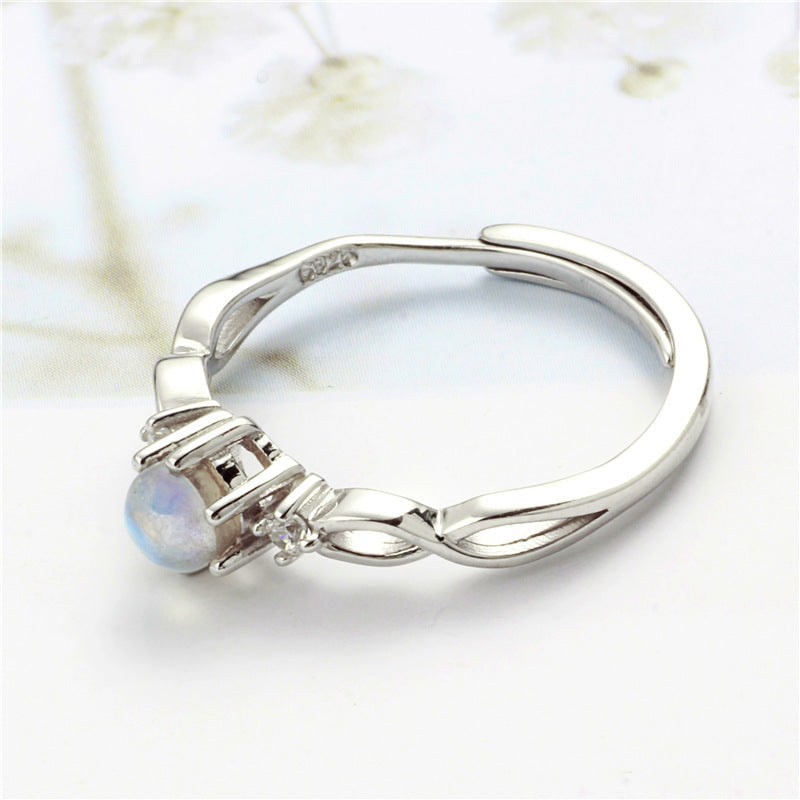 Gradient High Brightness Moonstone Women Ring