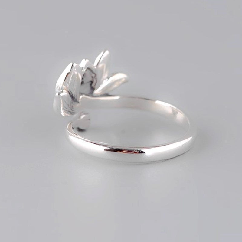 Epoxy two-tone lotus ring