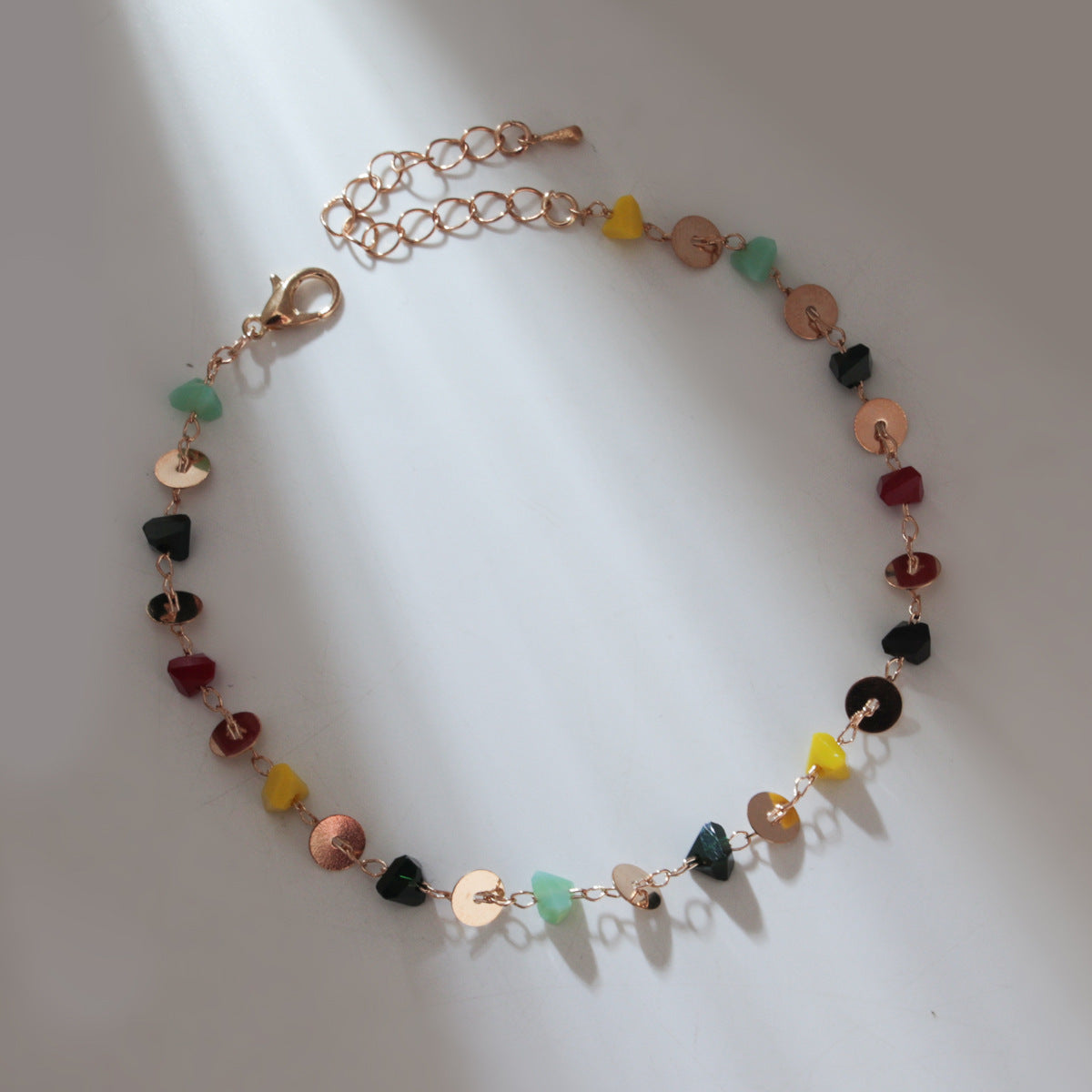 Personalized Natural Color Agate Anklet