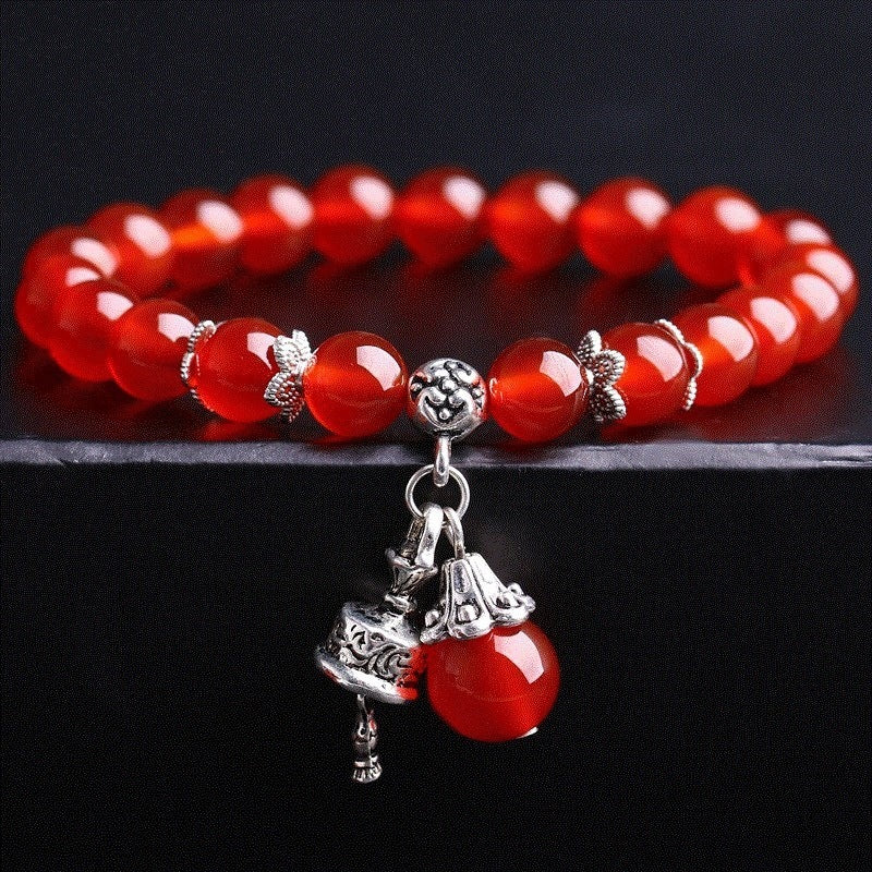 Natural Red Agate Women Bracelet