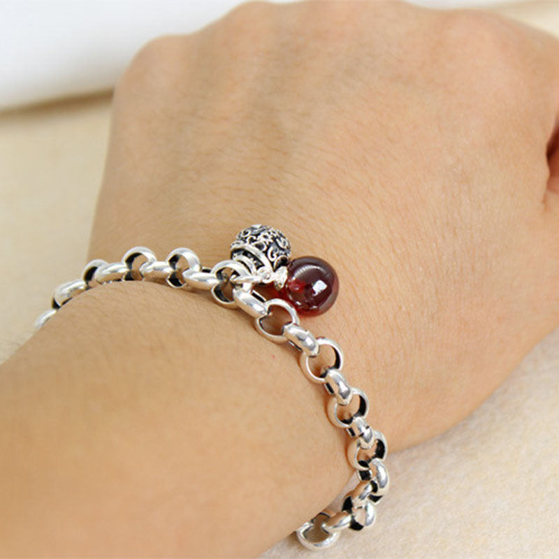 Vintage Red Agate Bell Bracelet