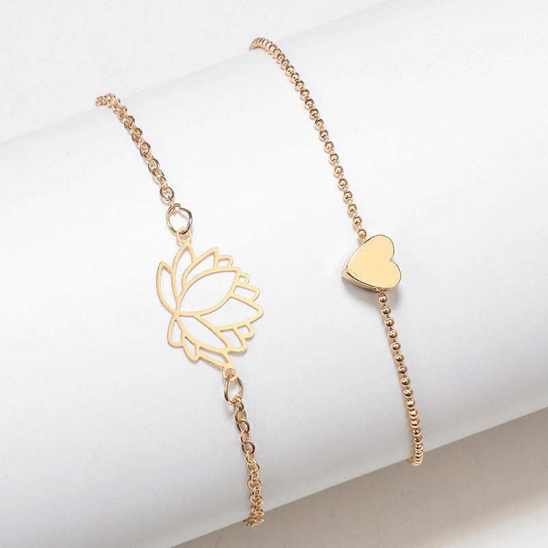 Hollow lotus love bracelet