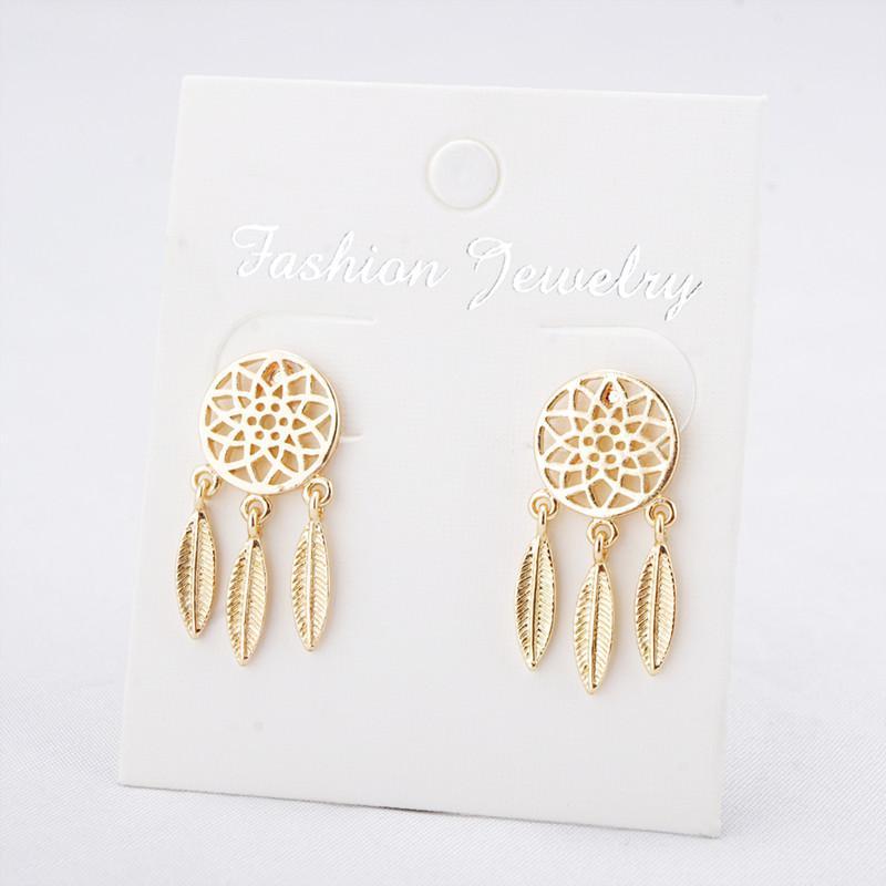 Feather Dream Catcher Studs