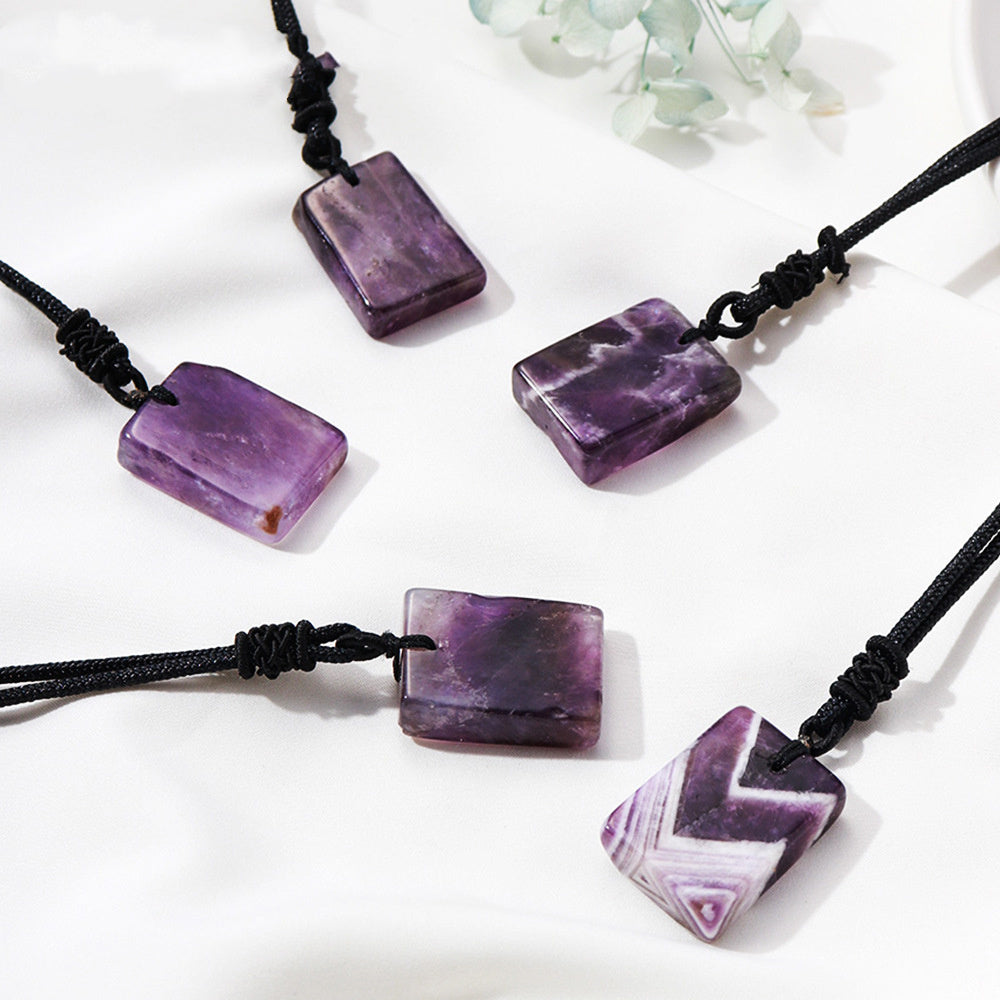 Fashion Personality Natural Amethyst Men Women Pendant