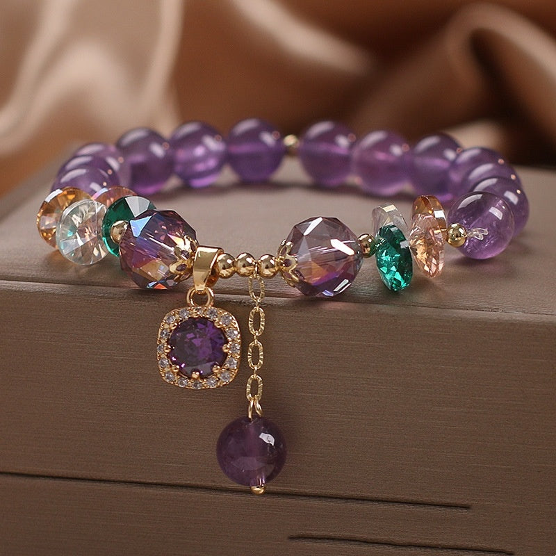 Luxury Natural Amethyst Women Bracelet