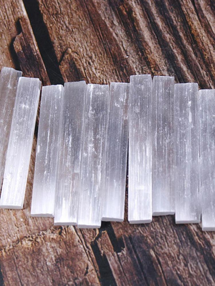 Natural Selenite Crystal Stick White Quartz Mineral Home Decor