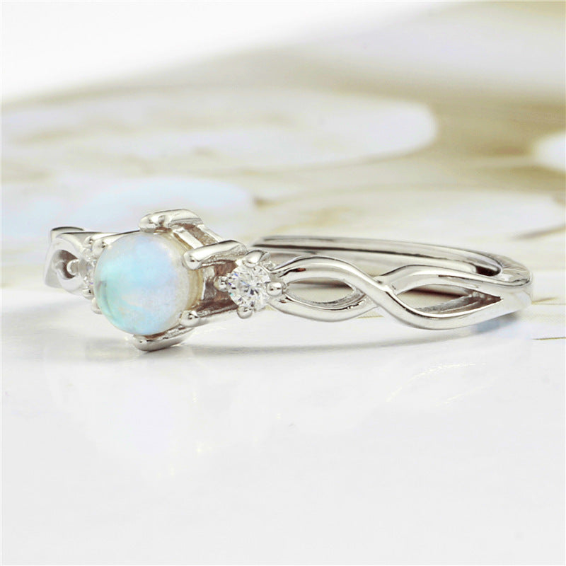 Gradient High Brightness Moonstone Women Ring