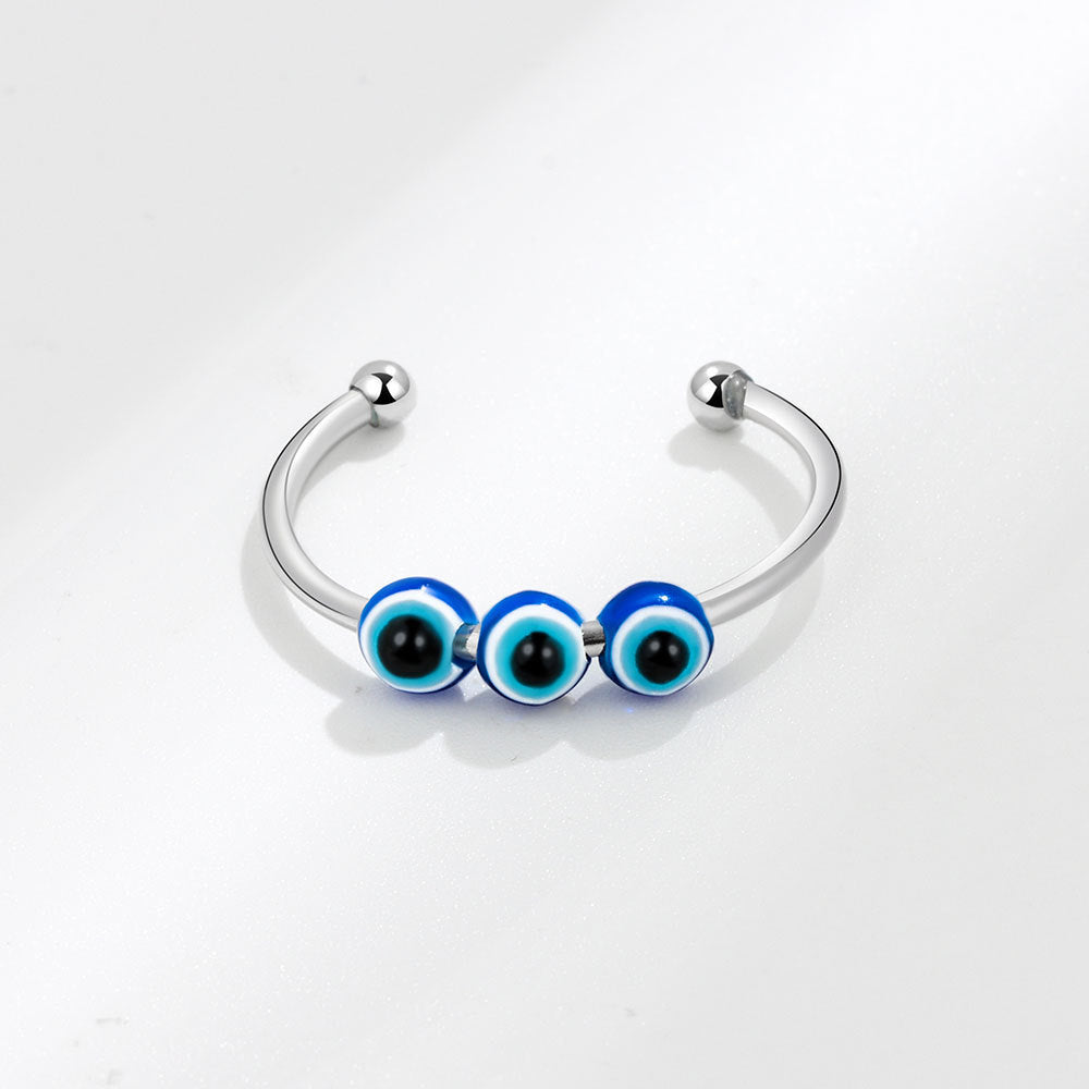 Turnable Ring Decompression Anxiety Ring Evil EyeJewelry