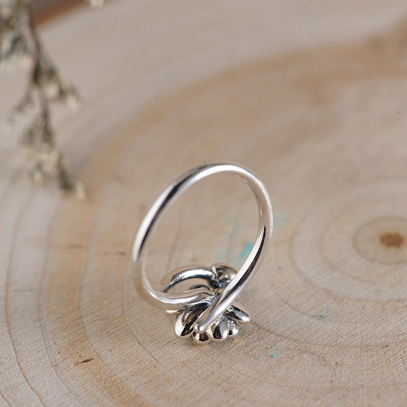 Lotus silver ring