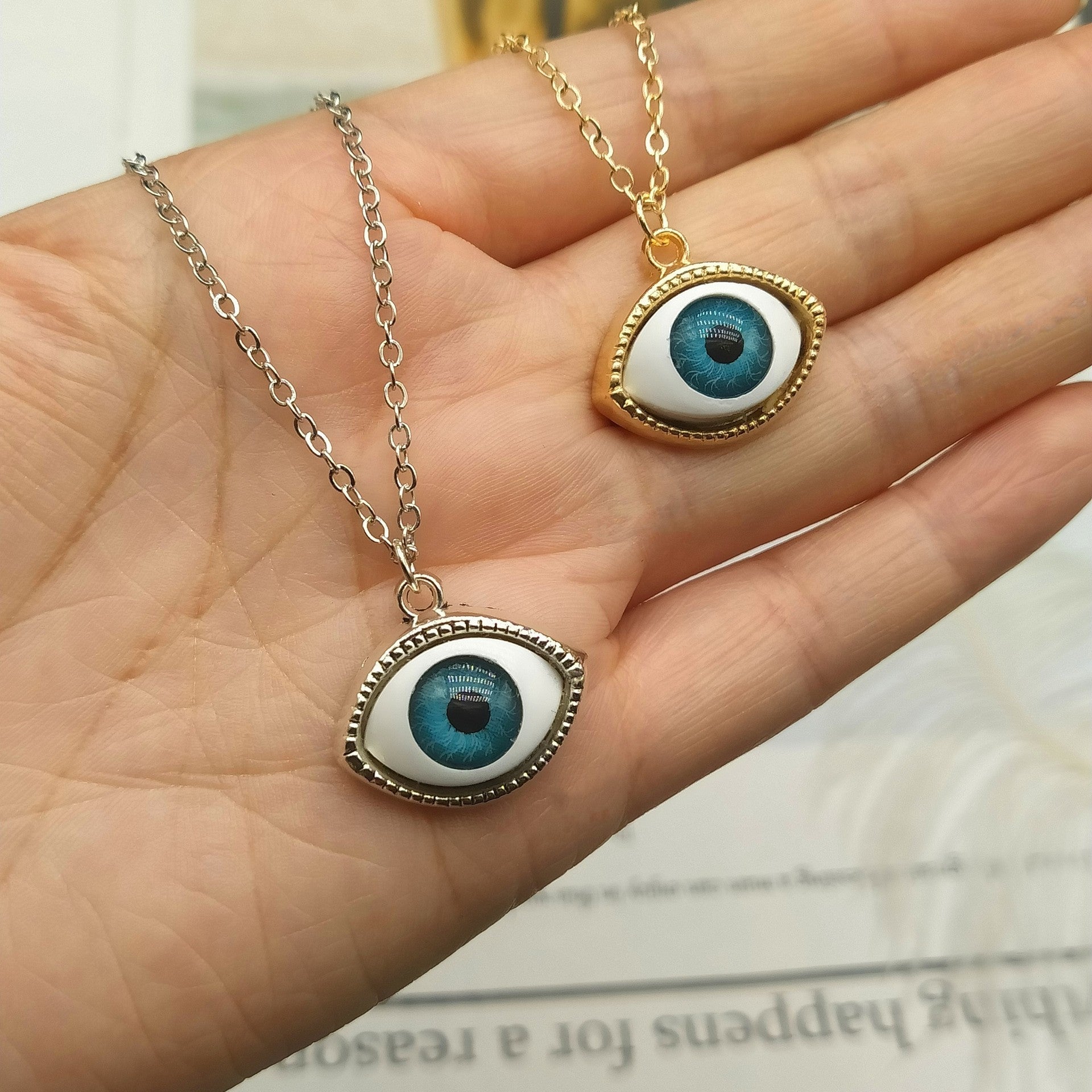 Devil's Eye Necklace Creative Personality Alloy Pendant Jewelry