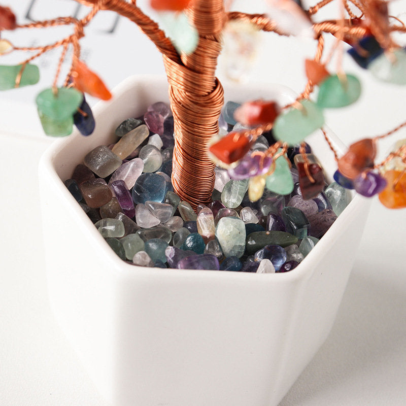 Natural Crystal Zhaocai Tree Table Decoration