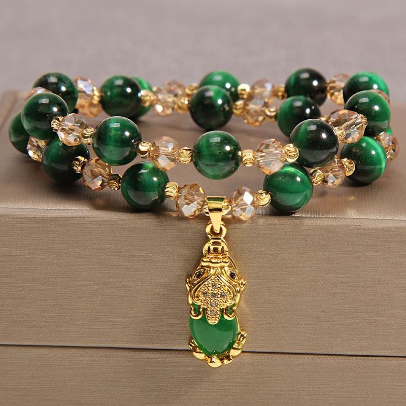 Double Layer Natural Agate Bracelet Female PI Xiu