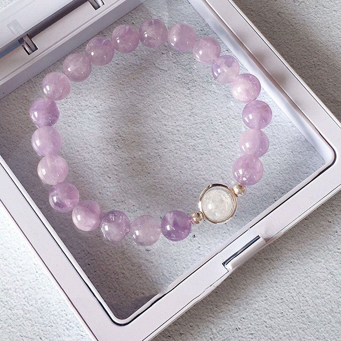 Natural Lavender Amethyst Bracelet Women