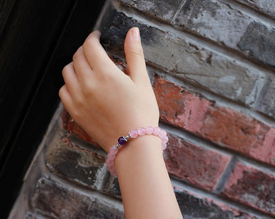 Crystal Amethyst Pink Women Bracelet