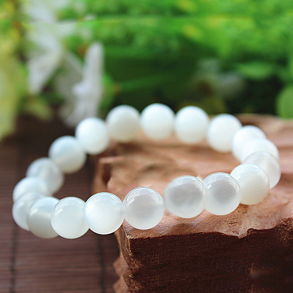 Natural White Moonstone Women Bracelet