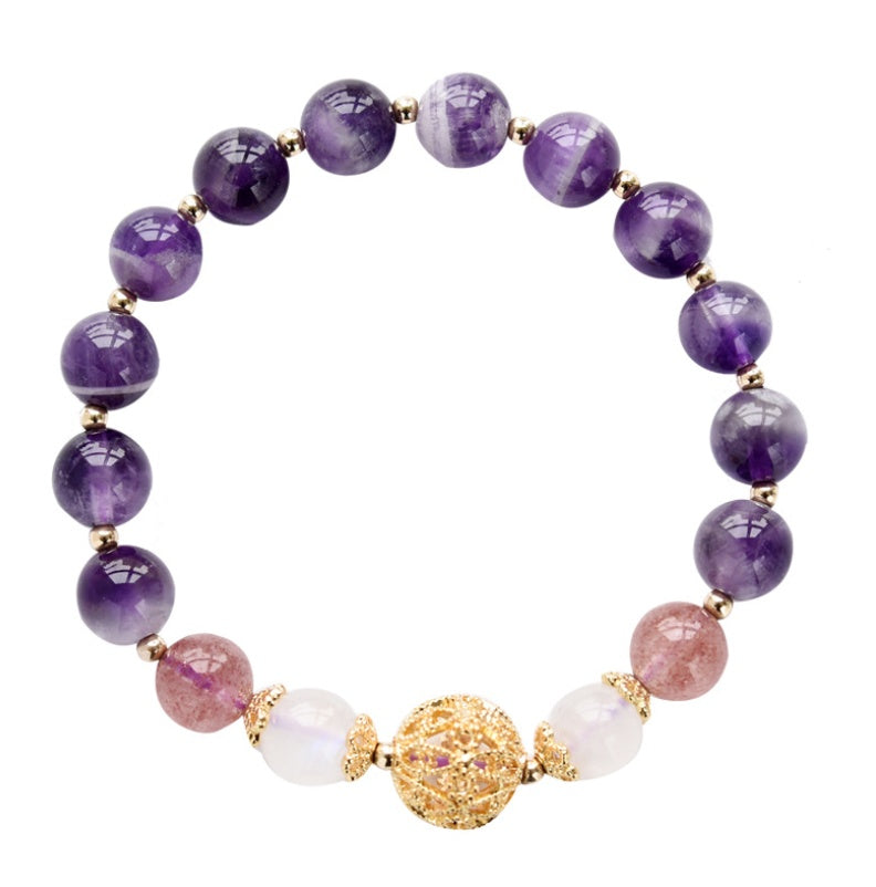 Natural Amethyst Women Bracelet