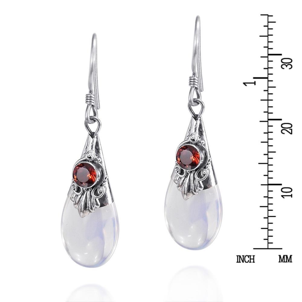 White Moonstone Women Earrings