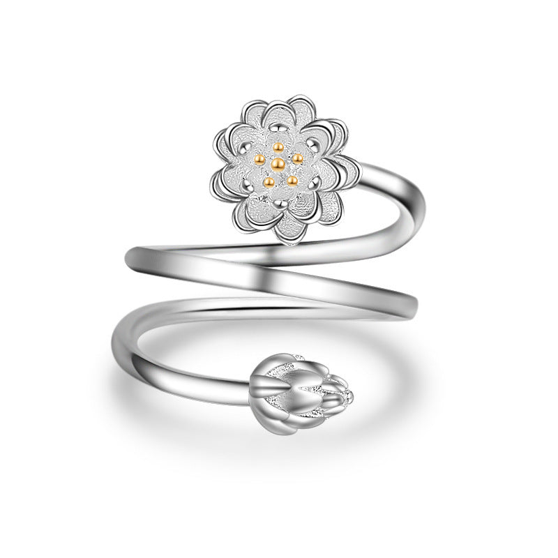 Double Double Lotus women Ring