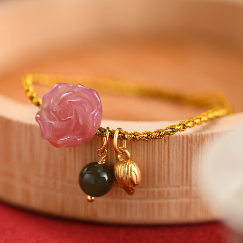 Agate Flower Jade Women Bracelet