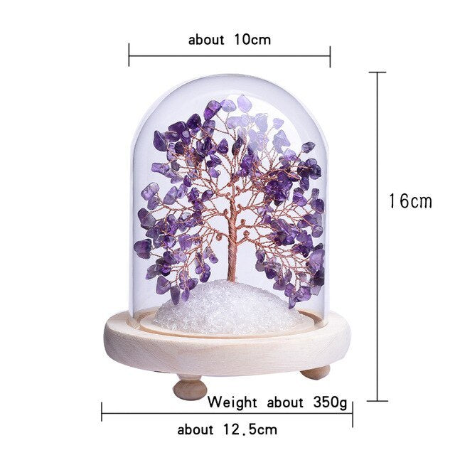 Natural Amethyst Rough Stone Flower Tree Home Decor