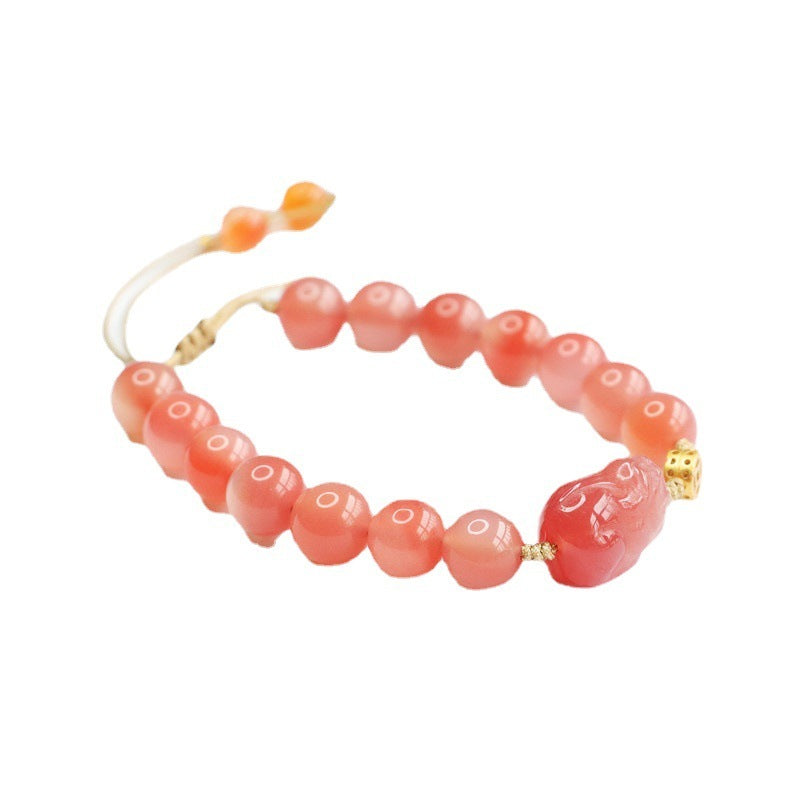 Natural Salt Source Agate Women Bracelet Pixiu