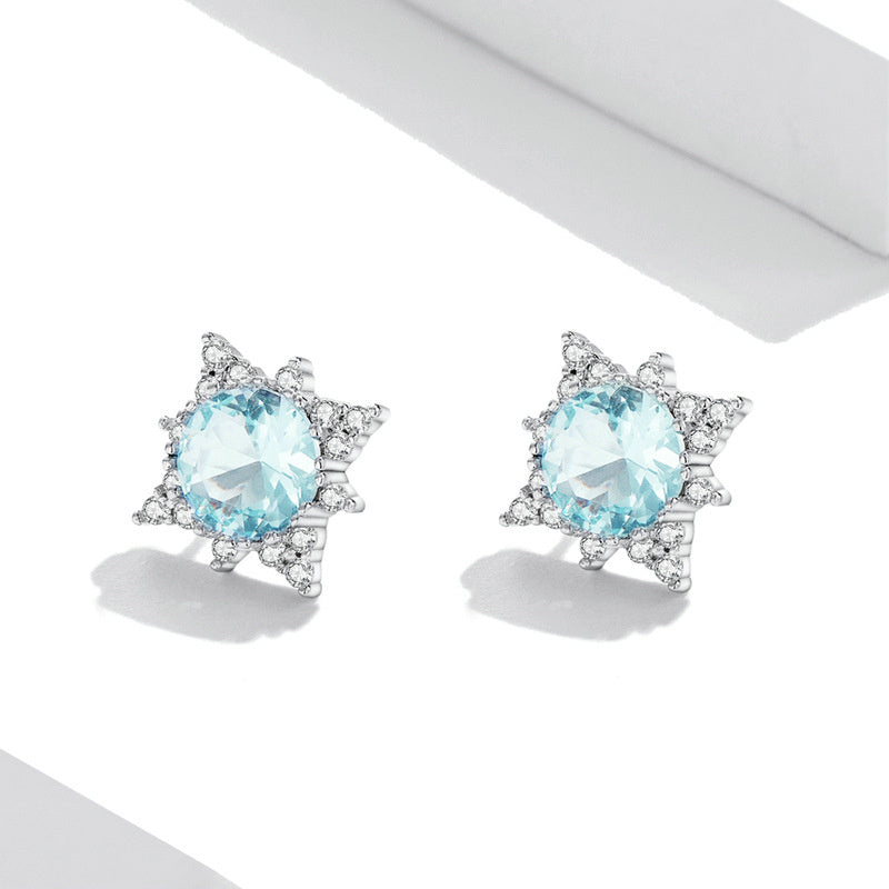 Niche premium Star of David earrings for women