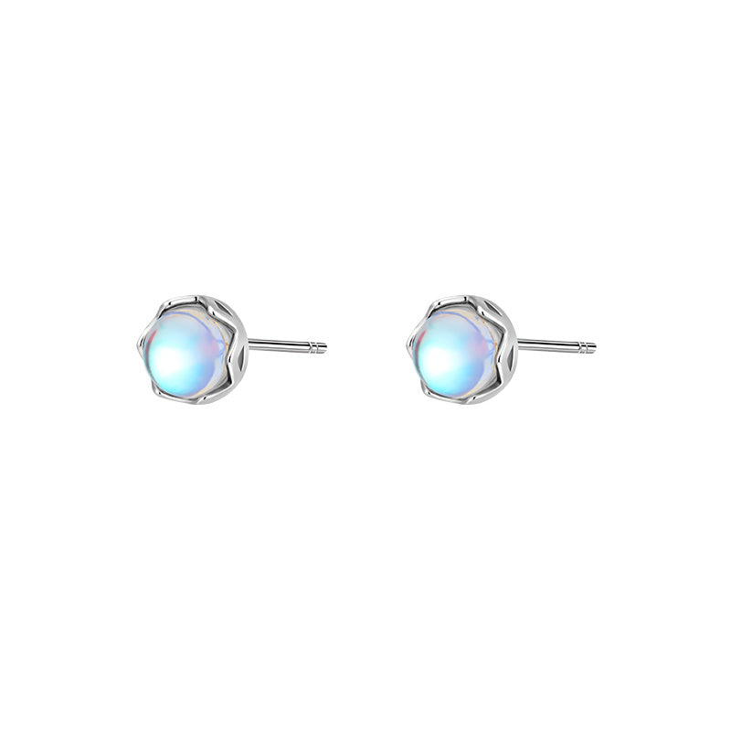 Fashion Sterling Silver Moonstone Women Earrings