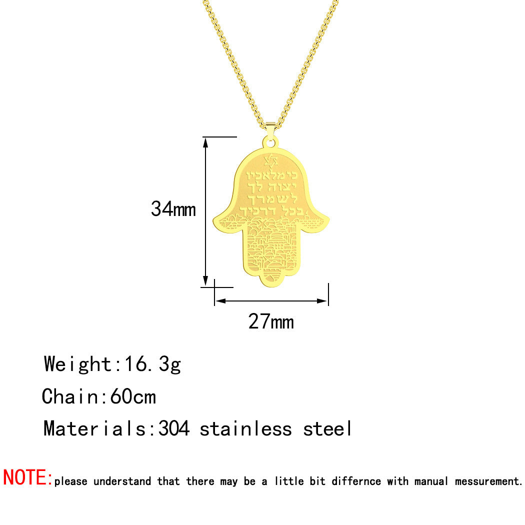 Fashion Hamsa Men Necklace Fatima Pendant