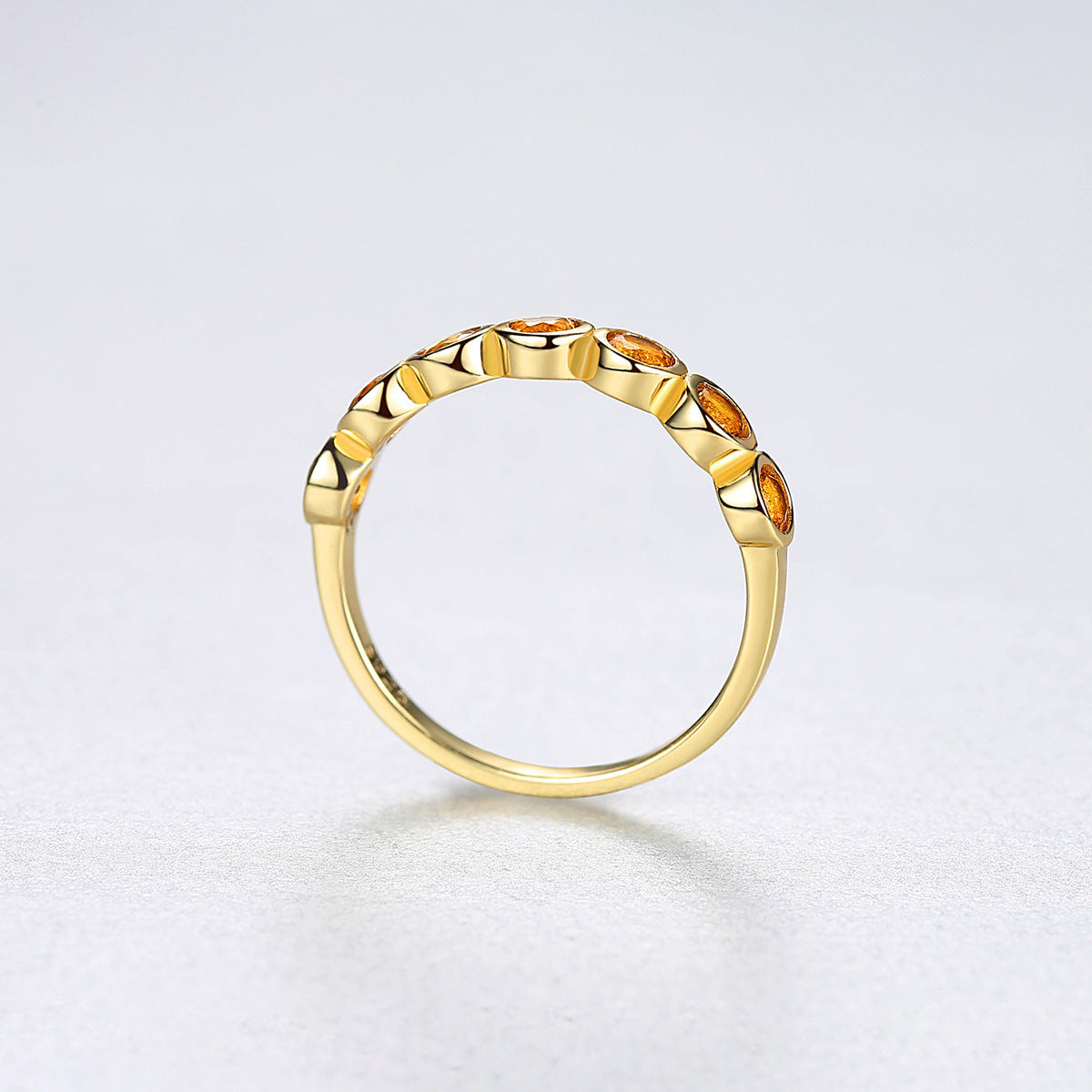 Simple Atmosphere S925 Silver Citrine Ring