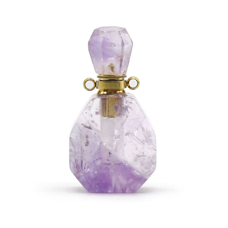 Amethyst Wishing Bottle Pendant Necklace