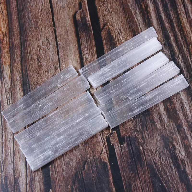 Natural Selenite Crystal Stick White Quartz Mineral Home Decor