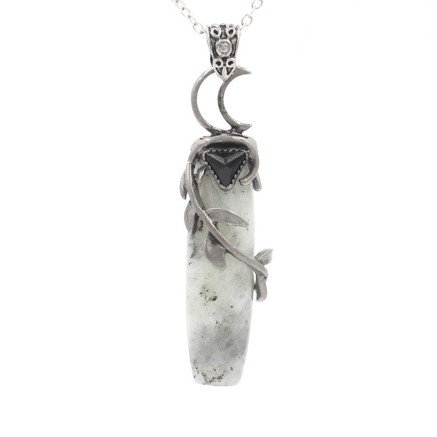 Moon Tree of Life Stump Crystal Pendant