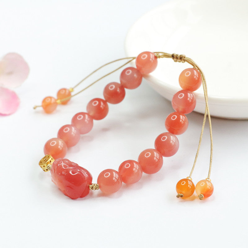 Natural Salt Source Agate Women Bracelet Pixiu