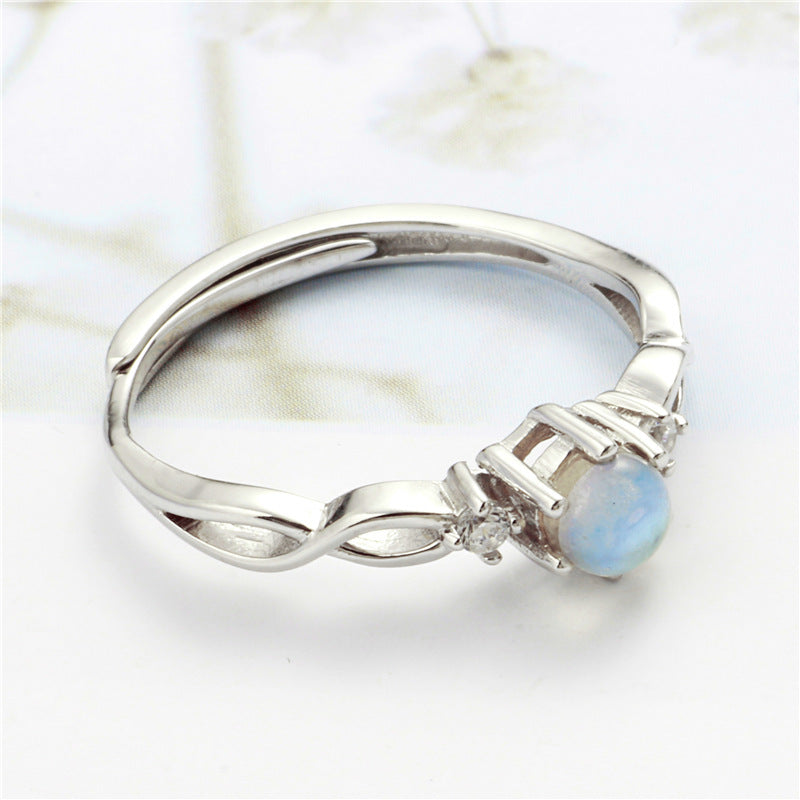 Gradient High Brightness Moonstone Women Ring