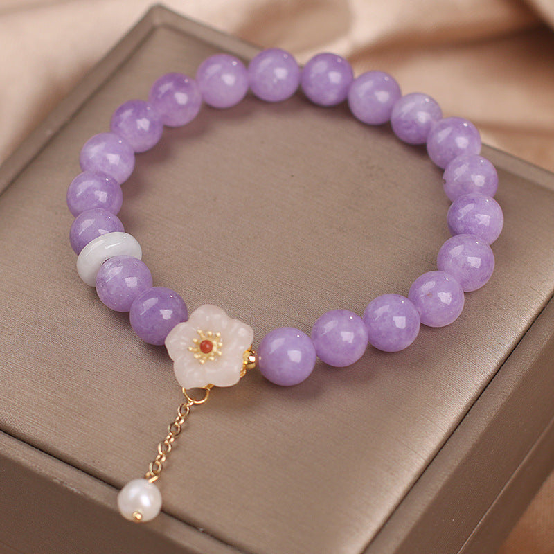 Peach Blossom Amethyst Bracelet For Women