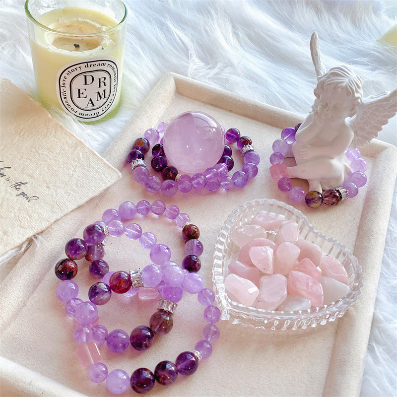 Lavender Amethyst DIY Bracelet Single Circle