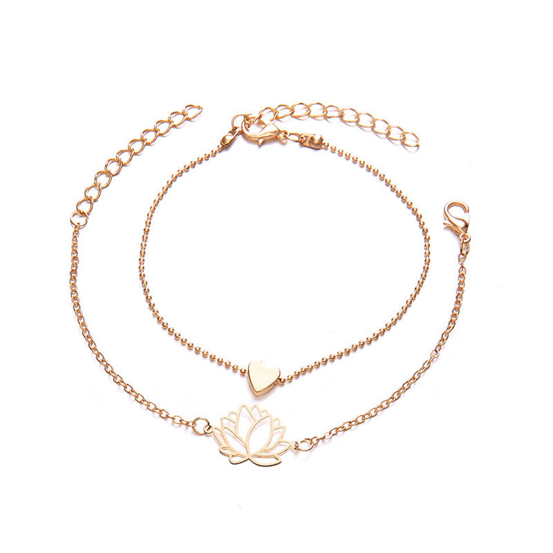 Hollow lotus love bracelet