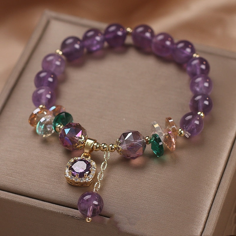 Luxury Natural Amethyst Women Bracelet