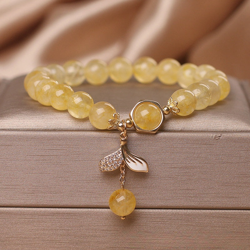 Light Luxury Fishtail Bracelet For Girls Ins Special-interest Design Citrine