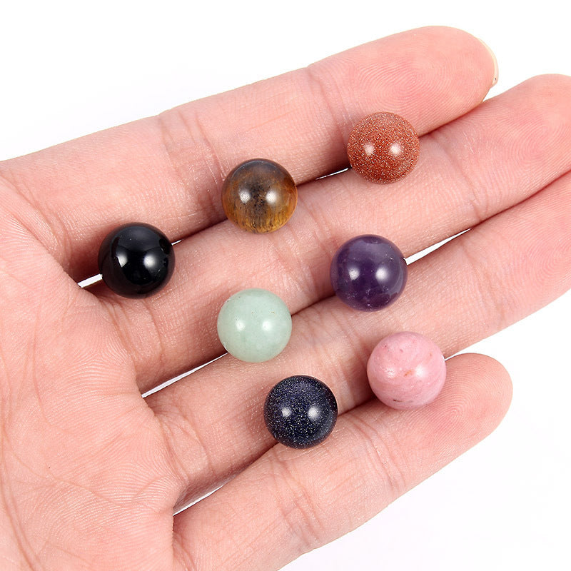 Round Natural Agate Stone Stud Women Earrings