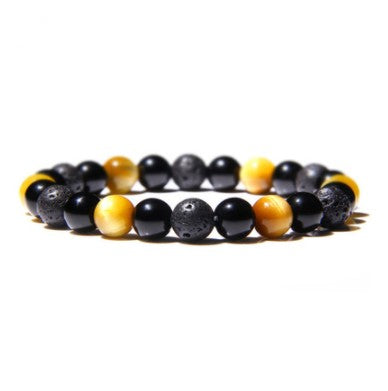 Tiger Eye Bracelet Obsidian Hematite Gemstone Bead Bracelet（）