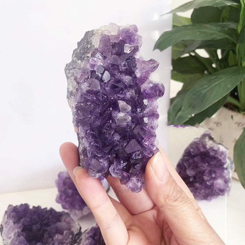 Natural Crystal Amethyst Block Ornaments Home Decor