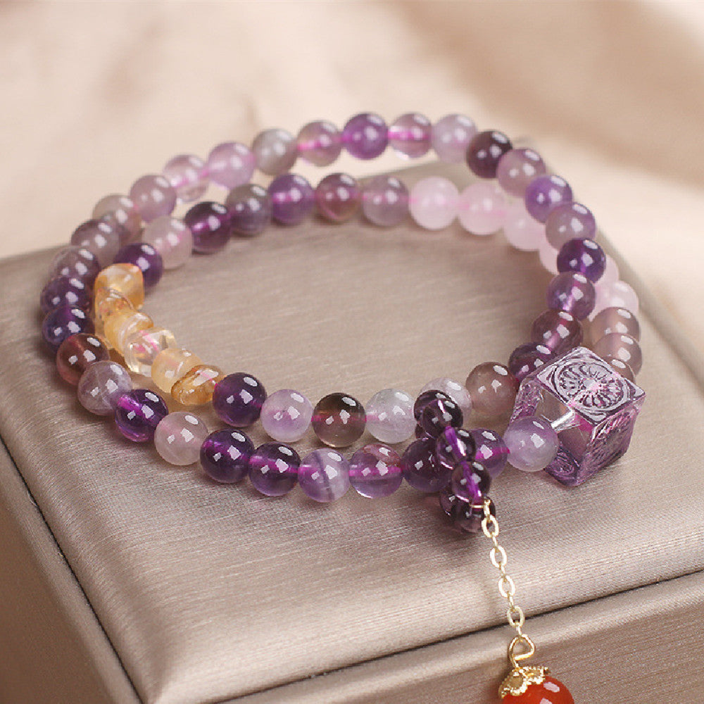 Natural Amethyst Women Bracelet