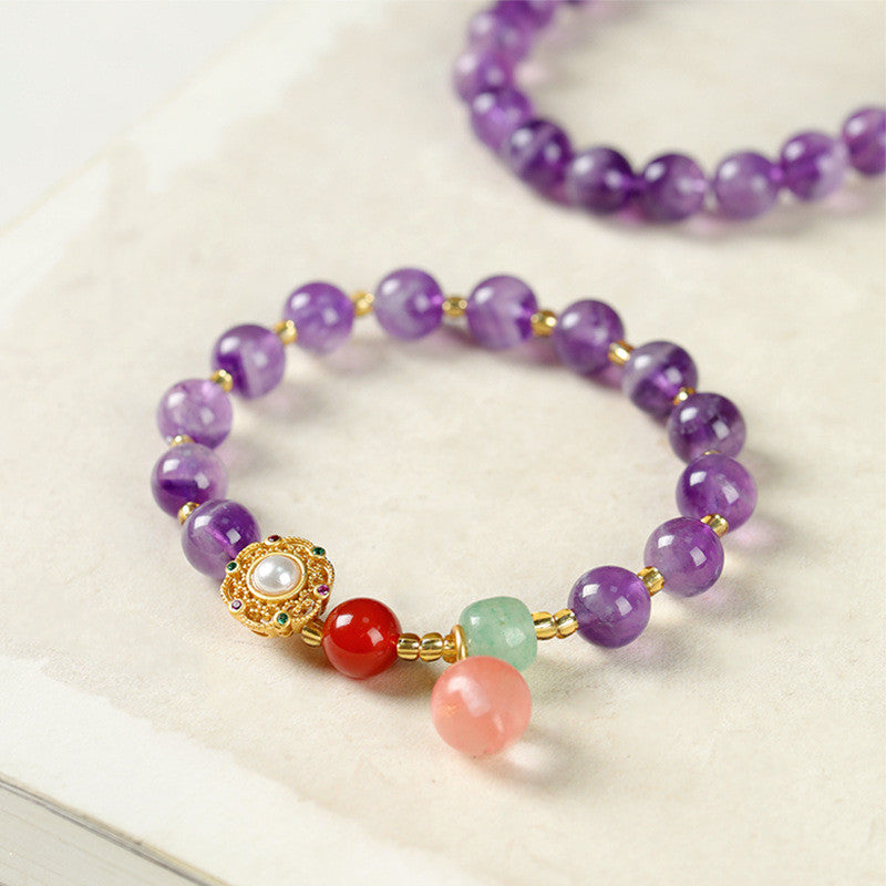 Women's Fashion Natural Amethyst Bracelet