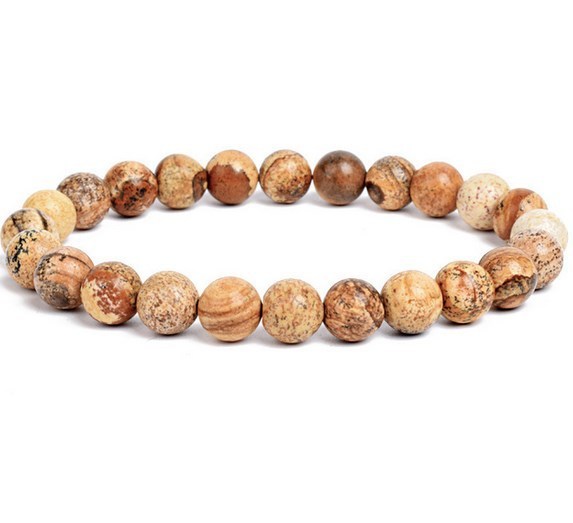 Unisex 8mm Yoga DIY Agate Beads Bracelet