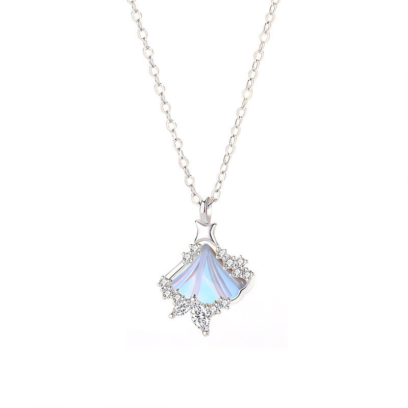 Fashion Clavicle Chain Moonstone Women Necklace