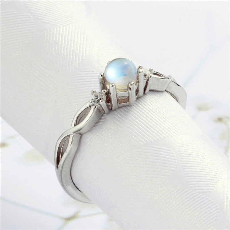 Gradient High Brightness Moonstone Women Ring