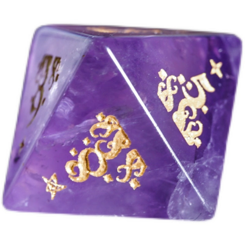 Natural Amethyst Cthulhu Theme Star Dice Home Decor