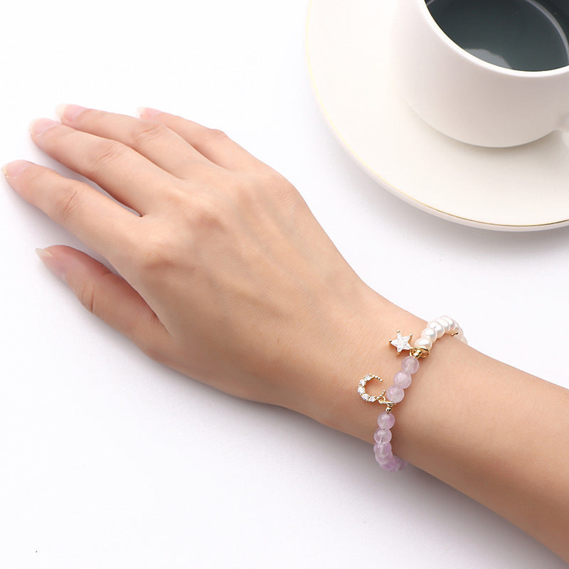 Natural Lavender Amethyst Women Bracelet