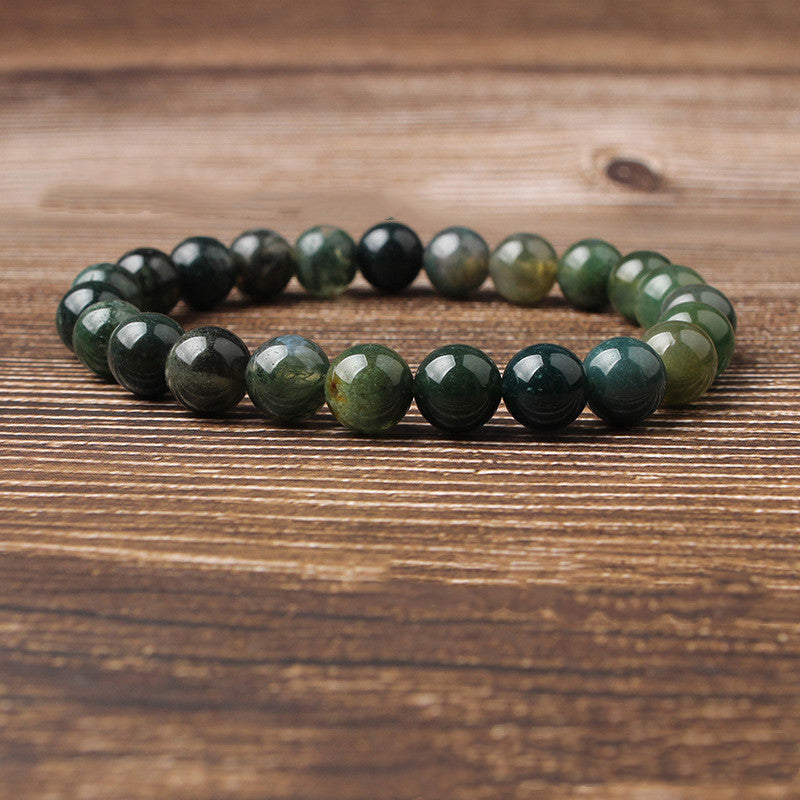 Natural water grass agate Couple Women and Men Bracelet